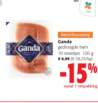 Aanbieding: Ganda gedroogde ham