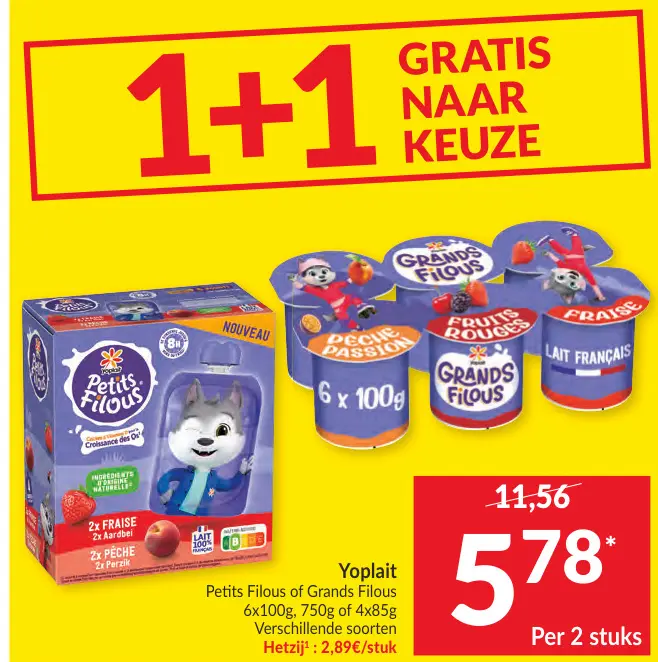 Promotie: Petits Filous of Grands Filous