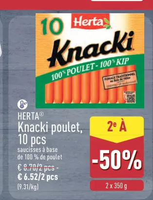 Offre: HERTA® Knacki poulet, 10 pcs