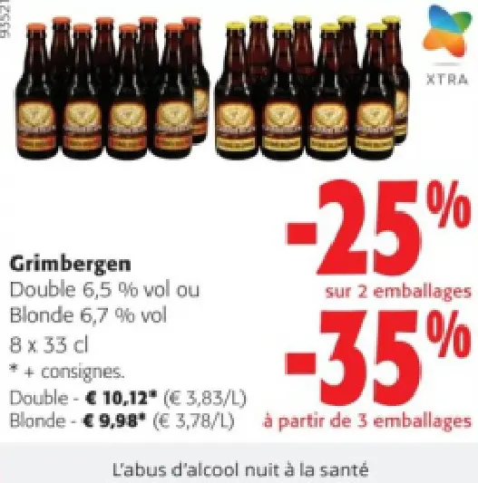 Offre: Grimbergen Double ou Blonde