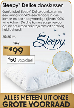 Aanbieding: Kussen Sleepy Delice - Dons