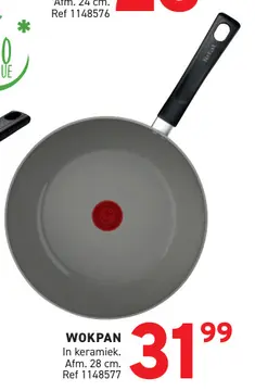 Aanbieding: Wokpan in keramiek 28 cm