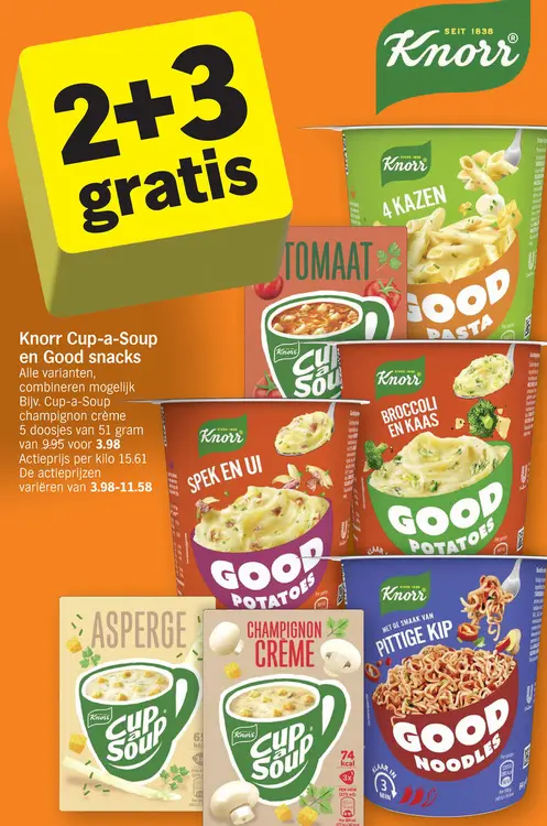 Promotie: Knorr Cup-a-Soup en Good snacks