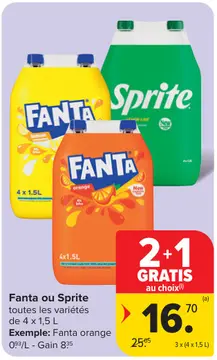 Offre: Fanta ou Sprite