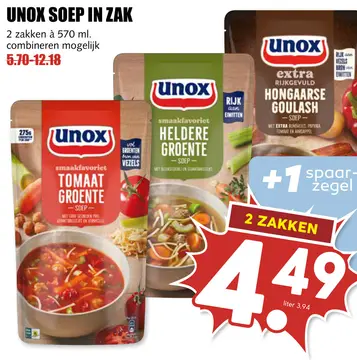 Aanbieding: Unox soep in zak