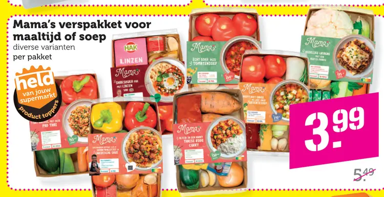 Aanbieding: Mama's verspakket voor maaltijd of soep