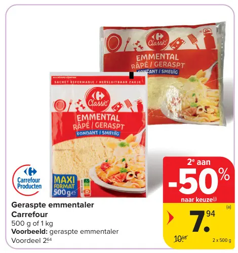 Promotie: Geraspte emmentaler