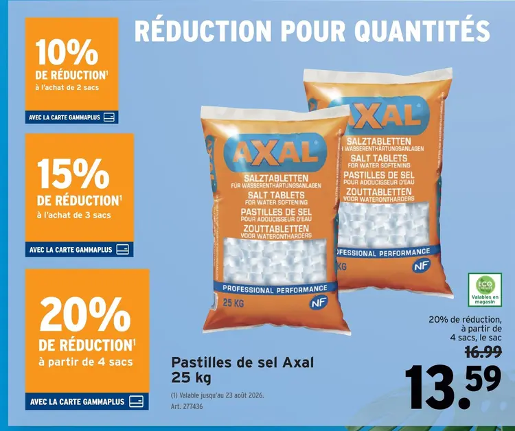 Offre: Pastilles de sel