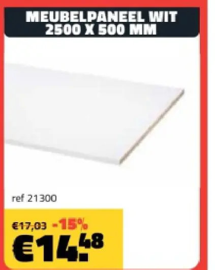 Promotie: Meubelpaneel wit