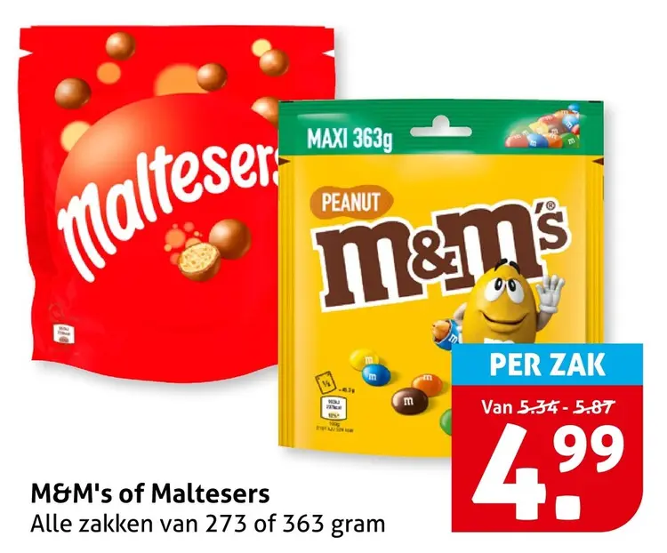 Aanbieding: M&M's of Maltesers