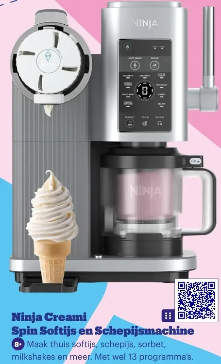 Aanbieding: Ninja Creami Spin Softijs en Schepijsmachine