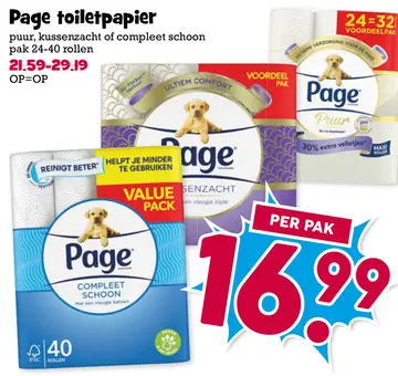 Aanbieding: Page toiletpapier