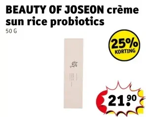 Aanbieding: BEAUTY OF JOSEON crème sun rice probiotics
