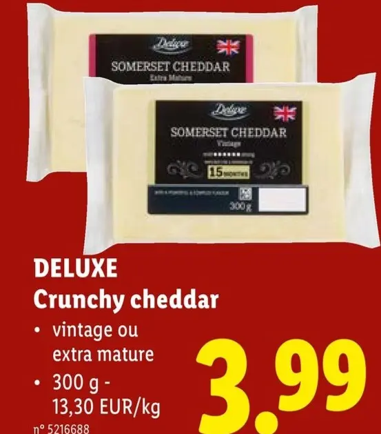 Offre: Deluxe Crunchy cheddar