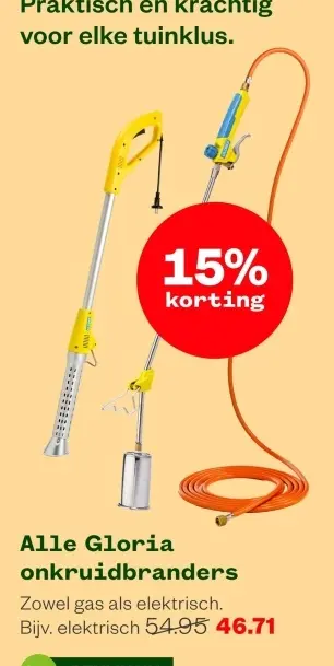 Aanbieding: Gloria onkruidbranders