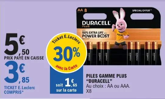 Offre: Piles Gamme Plus