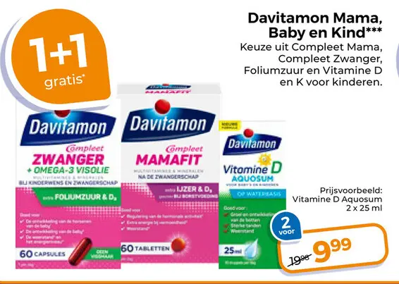 Aanbieding: Davitamon Mama, Baby en Kind