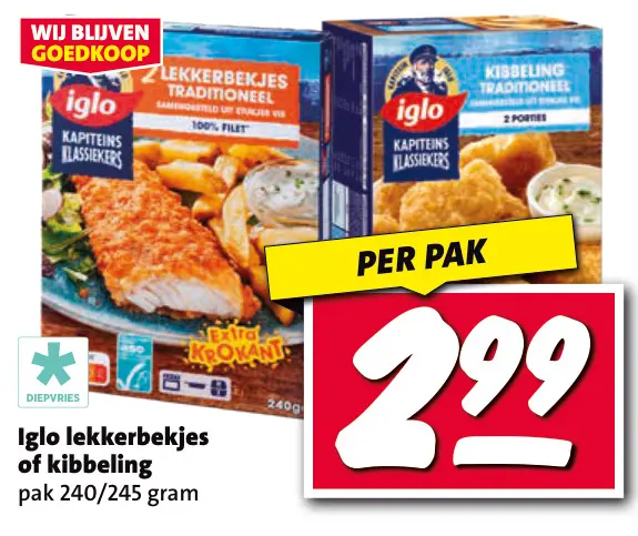 Aanbieding: Lekkerbekjes of kibbeling