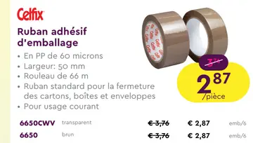 Offre: Ruban adhésif d'emballage