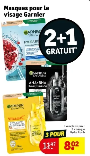 Offre: Masques pour le visage