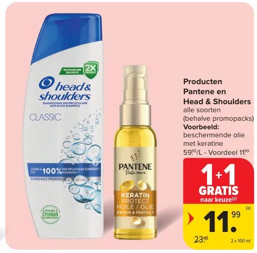 Promotie: Producten Pantene en Head & Shoulders