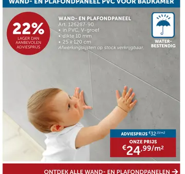 Aanbieding: Wand- en plafondpaneel pvc