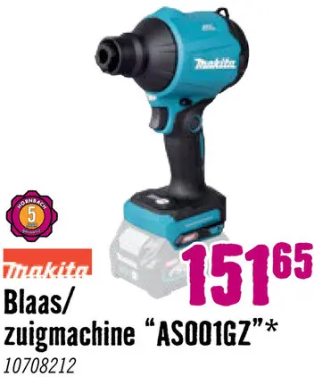 Aanbieding: Accu blaas- en zuigmachine XGT AS001GZ (excl. accu en lader)
