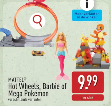 Aanbieding: Hot Wheels, Barbie of Mega Pokémon