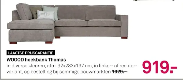 Aanbieding: hoekbank Thomas