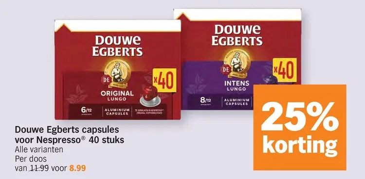 Promotie: Douwe Egberts capsules voor Nespresso®