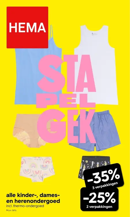 Promotie: Alle kinder-, dames- en herenondergoed