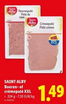 Promotie: Boeren- of crèmepaté XXL