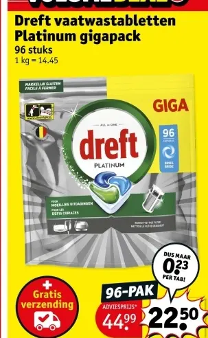 Promotie: Vaatwastabletten Platinum gigapack