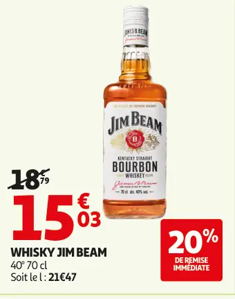 Offre: Whisky Jim Beam