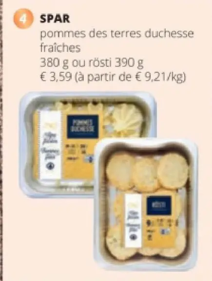Offre: pommes des terres duchesse fraîches