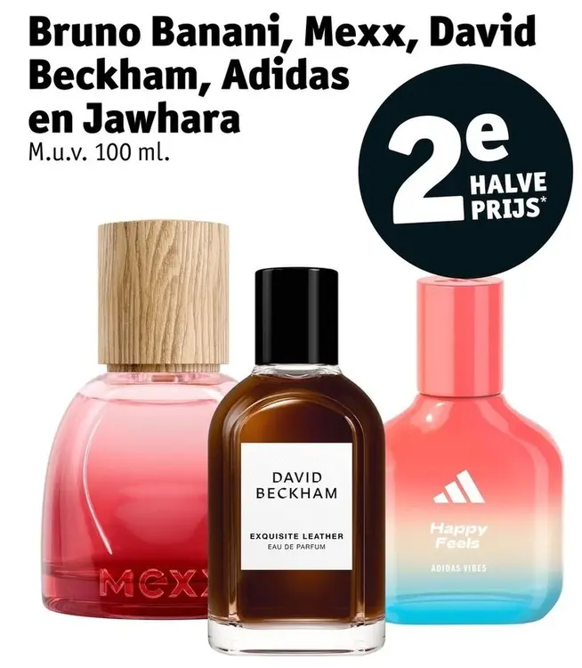 Promotie: Bruno Banani, Mexx, David Beckham, Adidas en Jawhara