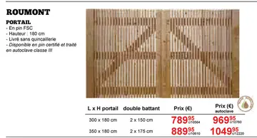 Offre: ROUMONT Portail