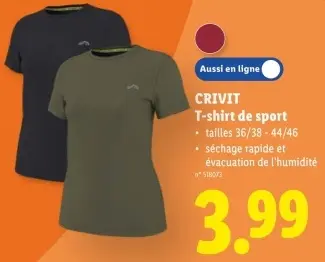 Offre: T-shirt de sport
