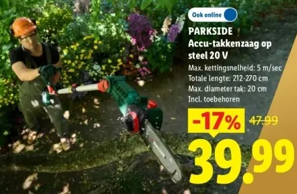 Aanbieding: Accu-telescoopkettingzaag
