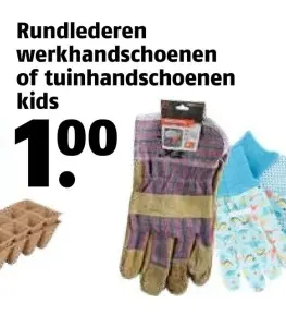 Aanbieding: Rundlederen werkhandschoenen of tuinhandschoenen