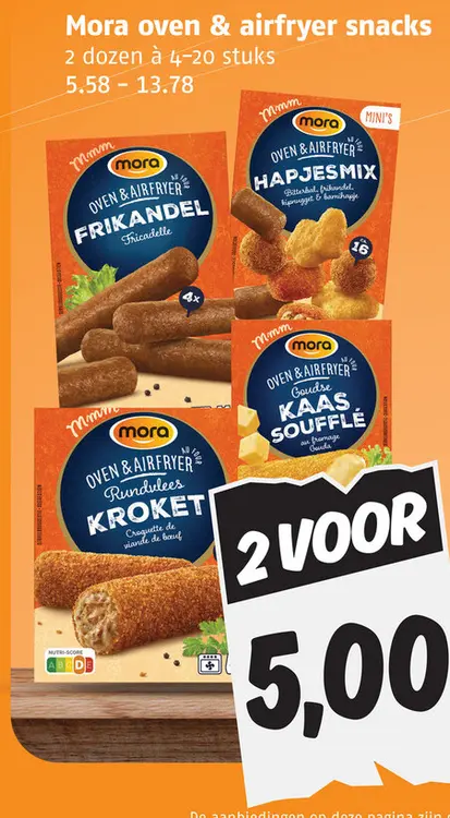Aanbieding: Mora oven & airfryer snacks