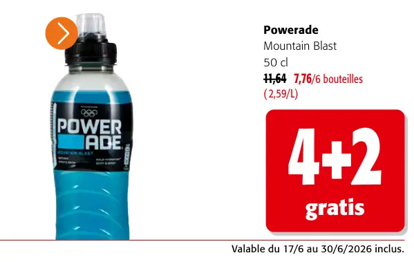 Offre: Powerade Mountain Blast