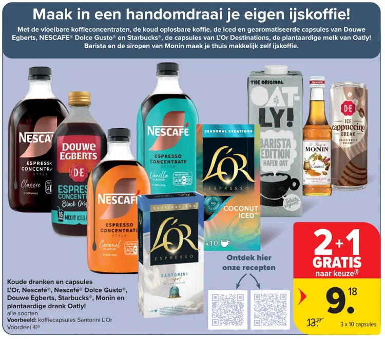 Promotie: Koude dranken en capsules