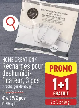 Offre: Recharges pour déshumidificateur
