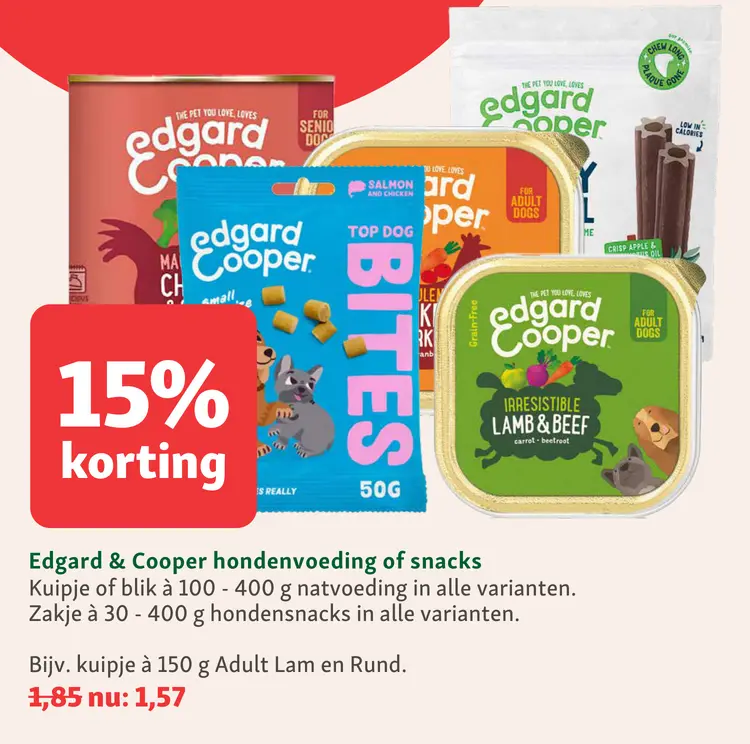 Aanbieding: Hondenvoeding of snacks