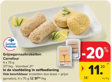 Aanbieding: Grijzegarnaalkroketten