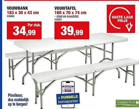 Promotie: Vouwbank