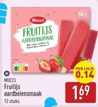 Aanbieding: Fruitijs aardbeiensmaak