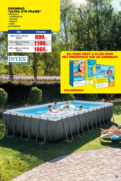Promotie: Intex Ultra XTR Frame zwembad 549x274x132 cm + pomp