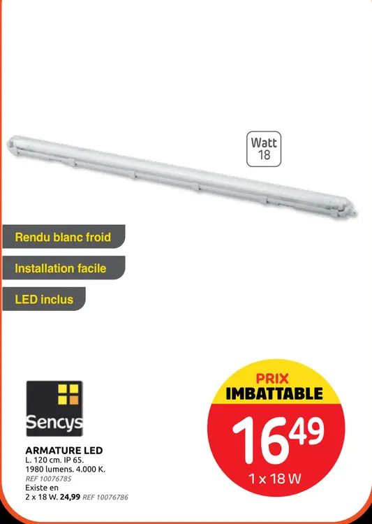 Offre: Armature led
